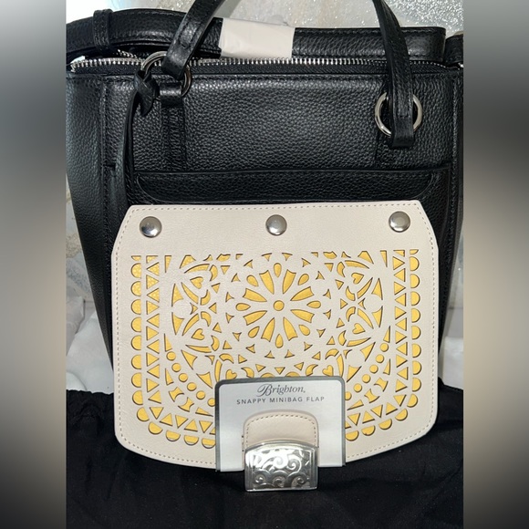 Brighton Bennett Snappy  satchel with snappy flap with insert NWT - Picture 2 of 16